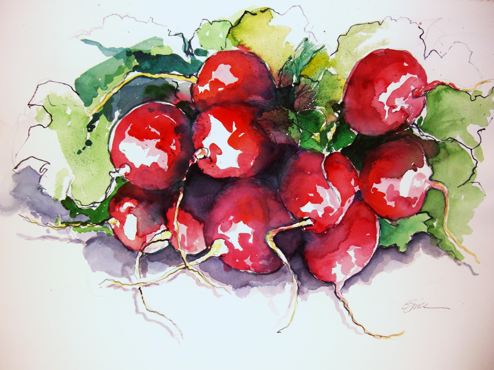 Farmer's Market Series, watercolor
